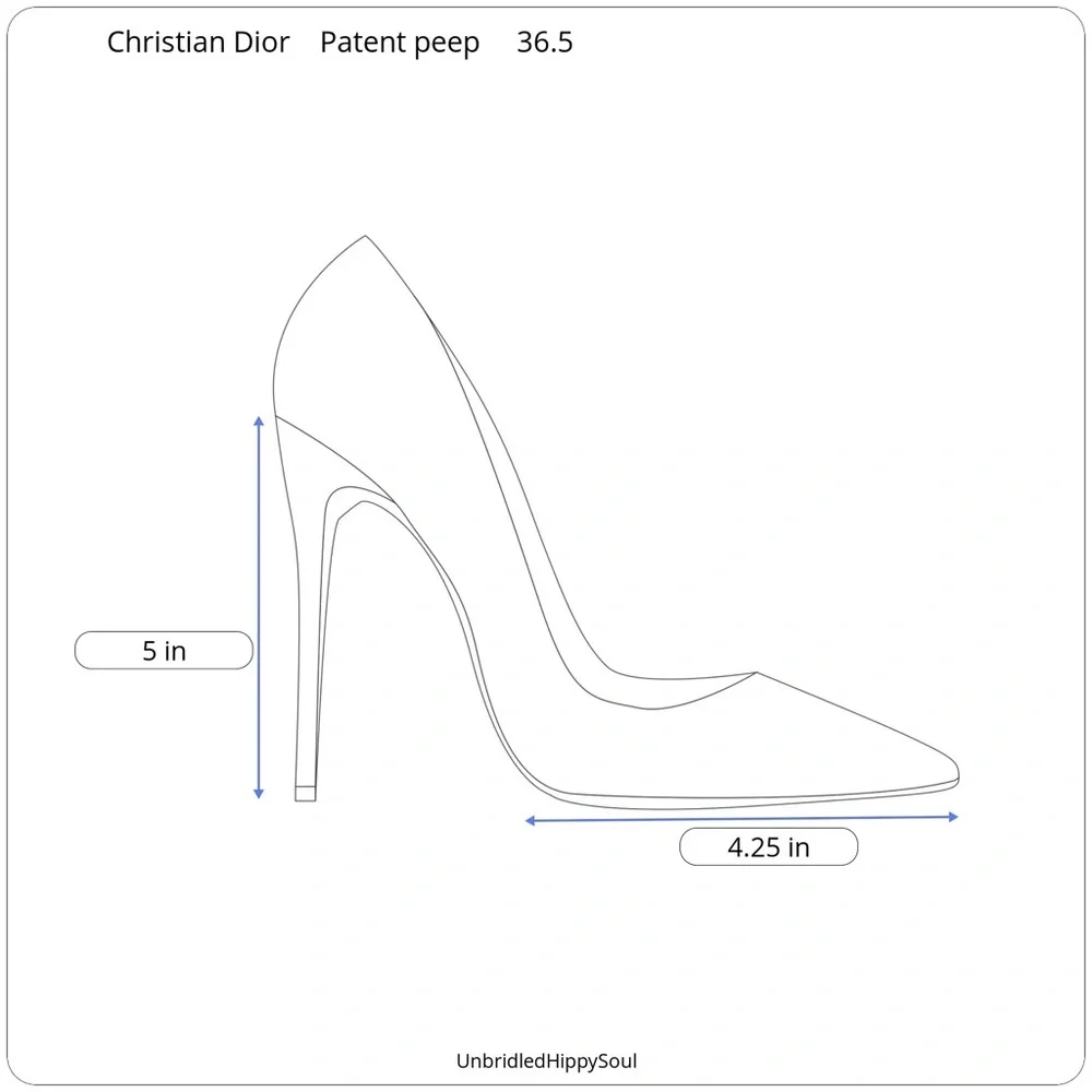 Christian Dior Patent Leather Slingback Pumps SIze 36.5/6.5 - Picture 16 of 16